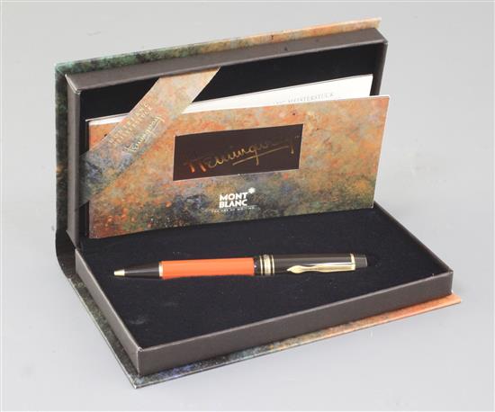 A Montblanc Meisterstuck limited edition Hemingway ballpoint pen,